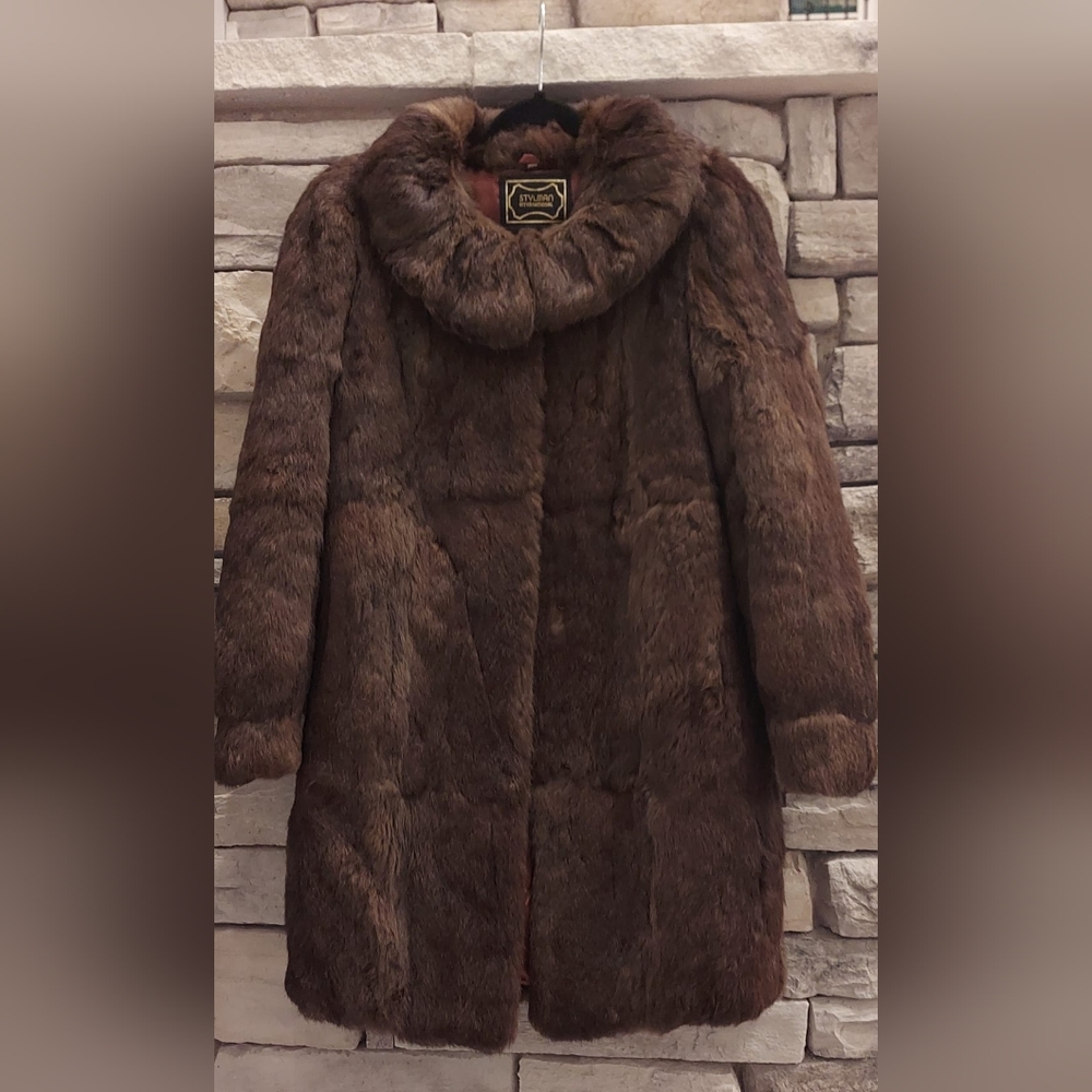Gorgeous 100% Rabbit Fur Coat